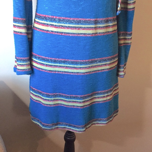 BeBop Blue/Yellow Knit Dress Size S/M - Picture 4 of 7